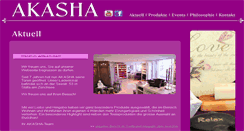 Desktop Screenshot of akasha-shop.ch